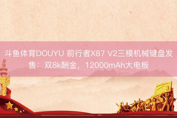 斗鱼体育DOUYU 前行者X87 V2三模机械键盘发售：双8k酬金，12000mAh大电板
