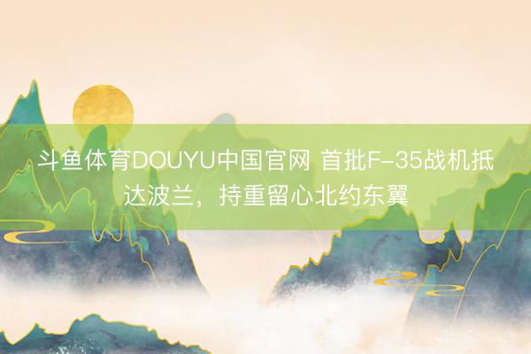 斗鱼体育DOUYU中国官网 首批F-35战机抵达波兰，持重留心北约东翼