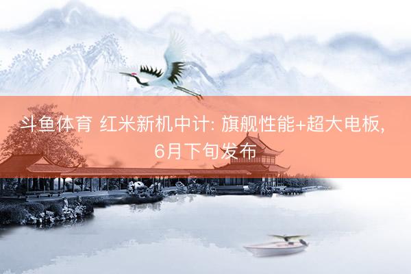 斗鱼体育 红米新机中计: 旗舰性能+超大电板, 6月下旬发布