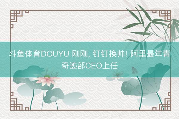 斗鱼体育DOUYU 刚刚， 钉钉换帅! 阿里最年青奇迹部CEO上任