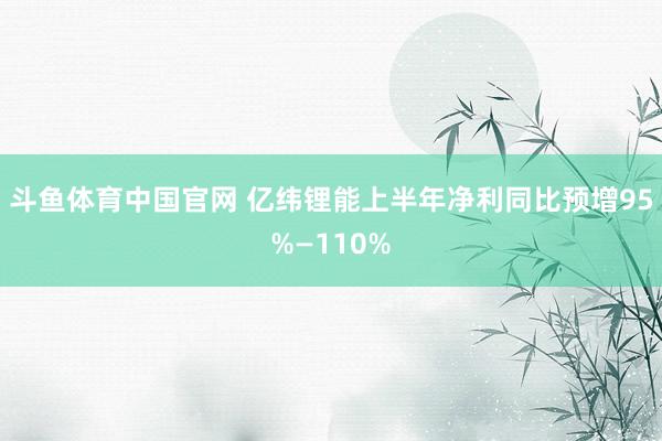 斗鱼体育中国官网 亿纬锂能上半年净利同比预增95%—110%
