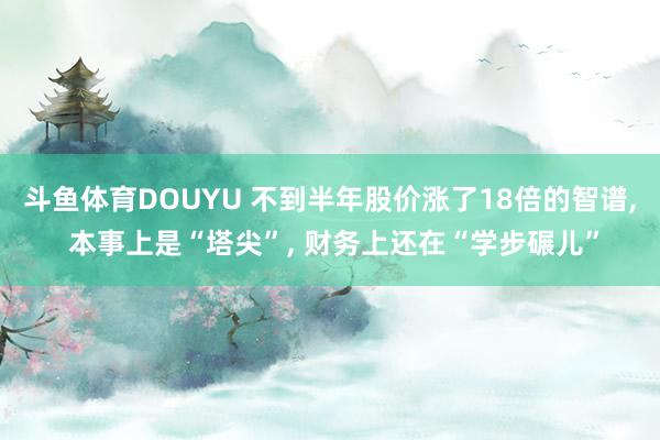斗鱼体育DOUYU 不到半年股价涨了18倍的智谱, 本事上是“塔尖”, 财务上还在“学步碾儿”